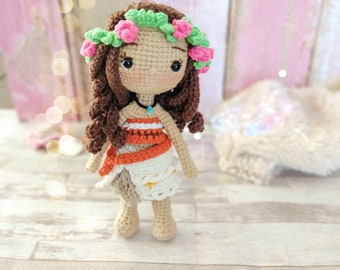 crochet pattern island princess/ doll amigurumi/ amigurumi pattern/ princess amigurumi/ english, spanish and portuguese