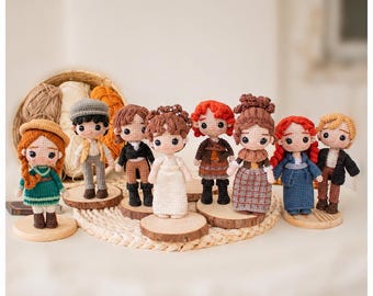 Romantic Couples Crochet Pattern Bundle – 8 Mini Amigurumi Dolls Inspired by Timeless Love Stories (PDF Download)