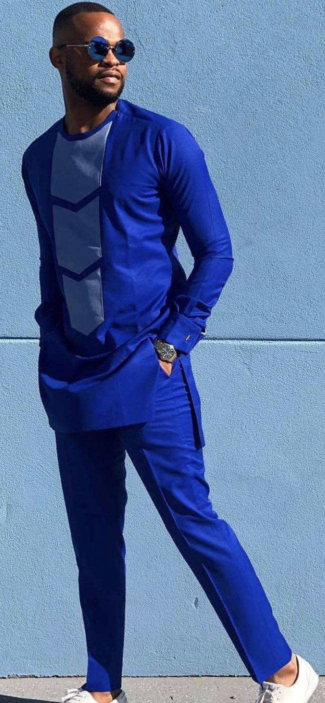 Royal Blue Suit African Men Clothing African Groom Suit - Etsy