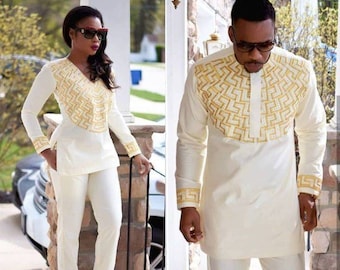 African couples outfit, African couples dashiki, African attire.