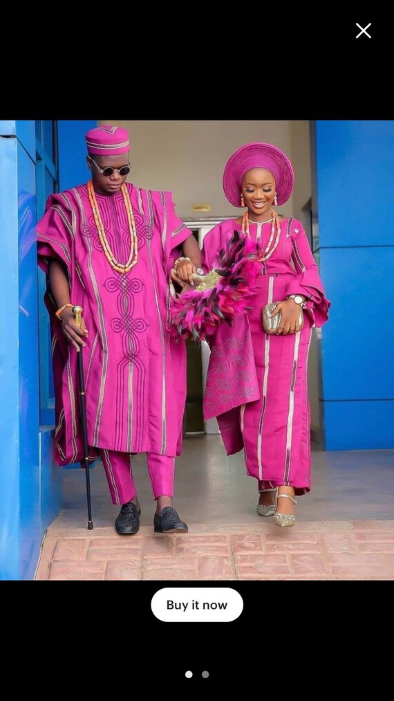 African Traditional Wedding Outfits, African Wedding Outfit, African Men  Clothing, African Women Clothing, African Fashion, African Attire. 