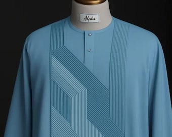 Abbigliamento africano da uomo in 3 pezzi, abito da sposa africano, moda africana, abbigliamento africano, abito ricamato.