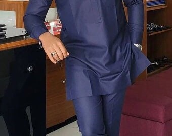 Ropa de hombre africano, traje de novio africano, Dashiki africano, moda africana, atuendo africano.