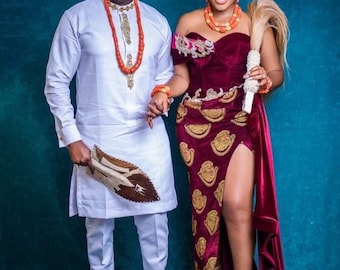 African Traditional wedding outfits, Isi agu Traditional wedding outfits African wedding outfit, African men clothing, Isi agu women outfits