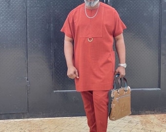 African men clothing, African black suit, African attire, African wedding suit, dashiki for men, men outfit, pant and shirt.