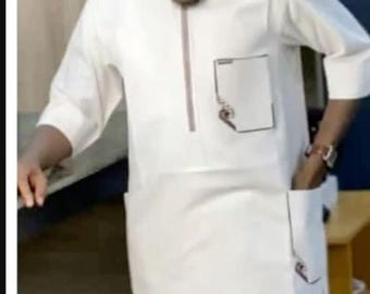 Vêtements africains pour hommes, costume de marié africain, tenue pour hommes africains, vêtements pour hommes africains, mode africaine, tenue africaine, chemise et pantalon.