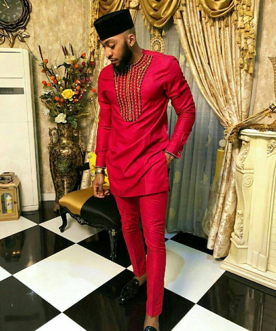 African men s clothing African men suit African groom suit African men outfit African dashiki