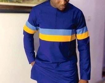 Afrikaanse herenkleding / Afrikaanse mode / trouwpak / dashiki / Afrikaans herenshirt / vêtement africain / chemise et pantalon / Ankara stijlen