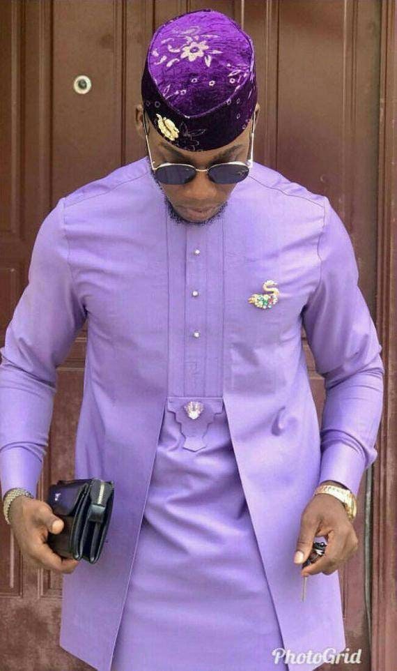 Chemise Ankara Imprimée Carte De La Tanzanie – Marron – Taille M – Neuf Sans Étiquettes
