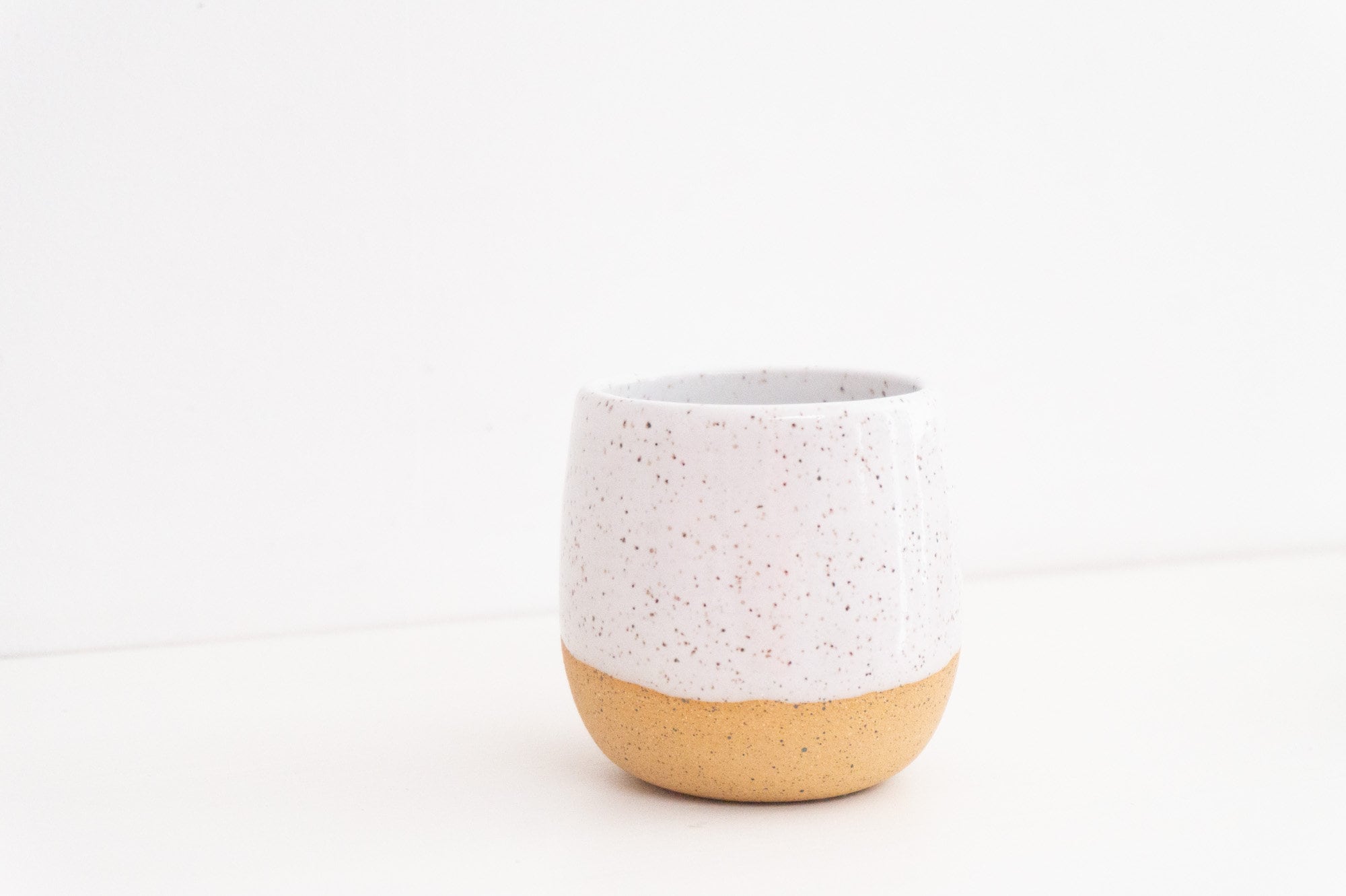 Small Ceramic Tumbler 6 oz. Stemless Wine Glass Whiskey Etsy