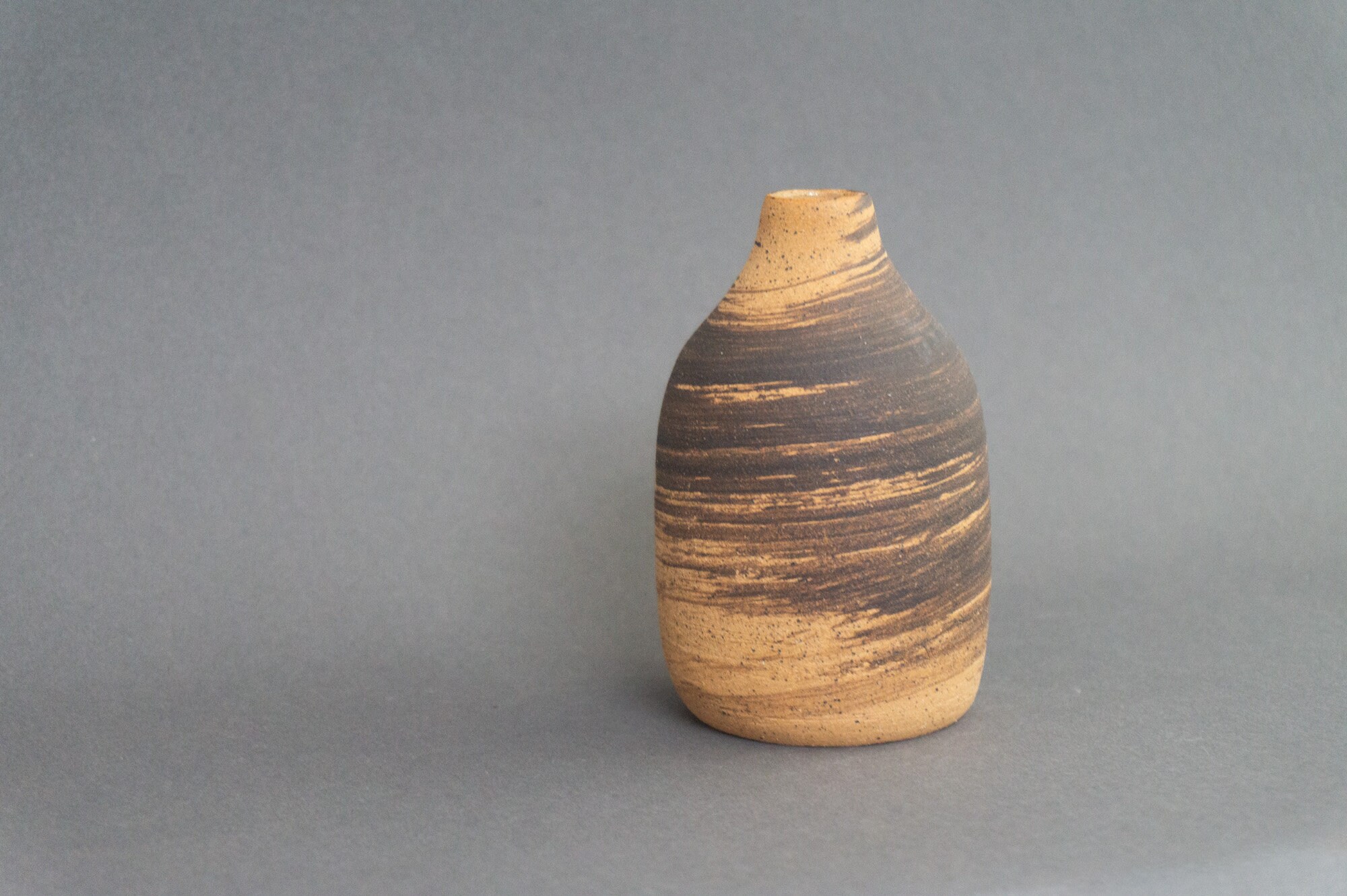 Mini Bud Vase - Black Marbled Small Ceramic Bottle Vase - Handmade ...