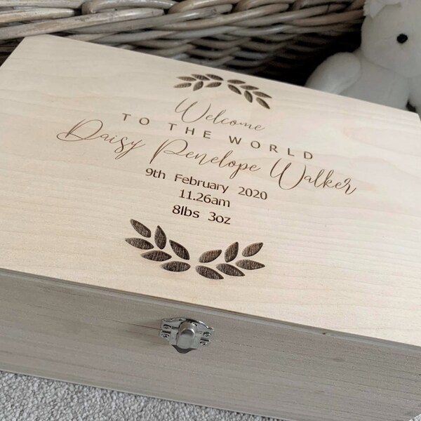 Baby Memory Box | Keepsake Box | Newborn Baby Memories | Childhood Memories | Children | Keepsakes | Baby Gift | Personalised | Engraved