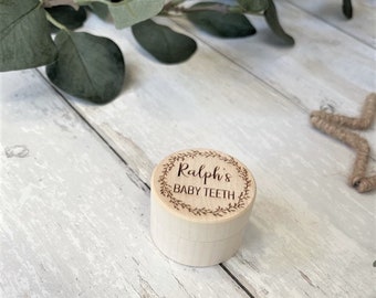 Personalised Baby Teeth Box | Keepsake | Tooth Fairy | Trinket | Wooden | My First Tooth | Storage