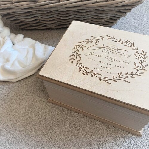 Personalised Baby Gift Box Memory Box Newborn Keepsake Etsy UK