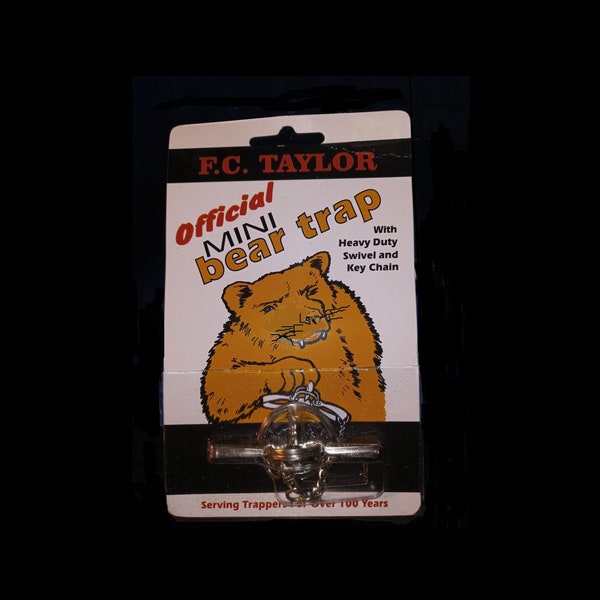 Bear Trap Keychain Etsy