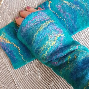 Felted arm warmers & wrist warmers felt image 4