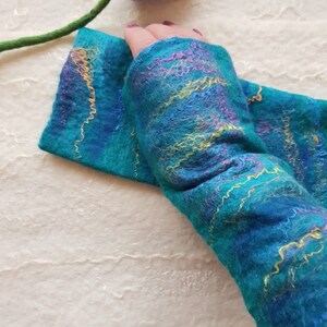 Felted arm warmers & wrist warmers felt image 3