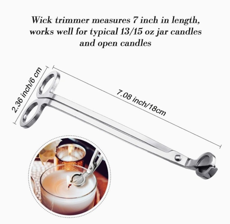 Wick Cutter Candle Wick Trimmer Candle Cutter Stainless Steel Wick Clipper Scissor ...