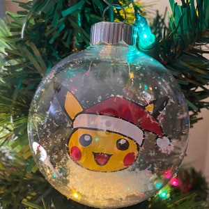 Santa Hat Pikachu Ornament