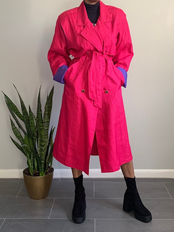 Vintage Pink N' Purple Trench Coat