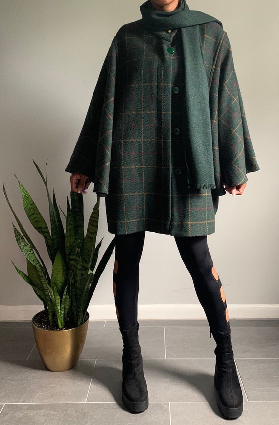 Vintage Plaid Cape