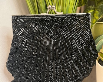 Vintage "Onyx Shell" Sequin Purse