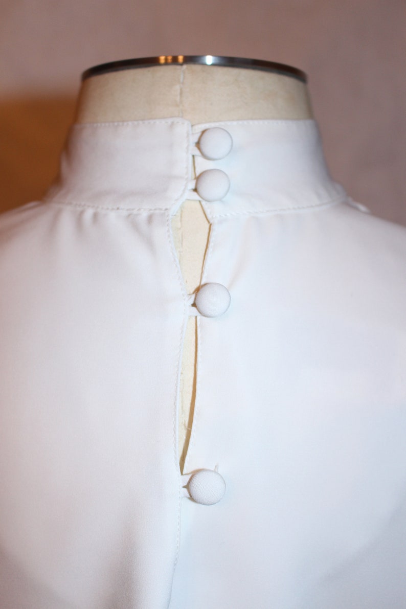 Vintage 1980s Embroidered Career Blouse
