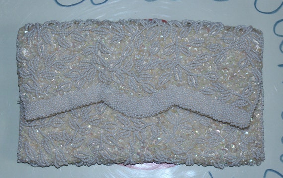 Vintage Sequin Beaded Clutch - image 2