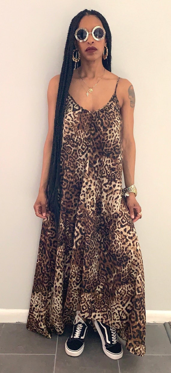 vintage leopard print dress