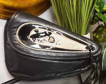 Vintage Leather Tassel Cross Body Bag