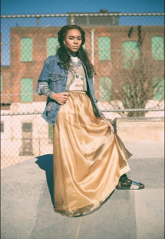 Vintage "Spool of Gold" Skirt