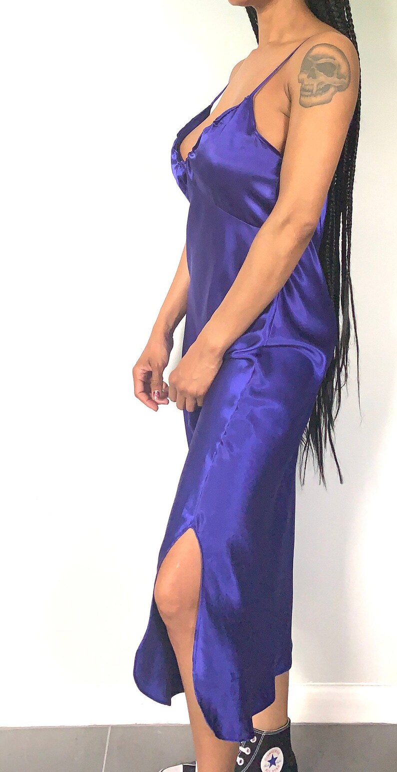Vintage 80s Grape Soda Slip Dress