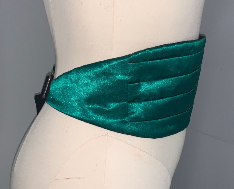 Vintage Emerald Green Cumber Bun Belt