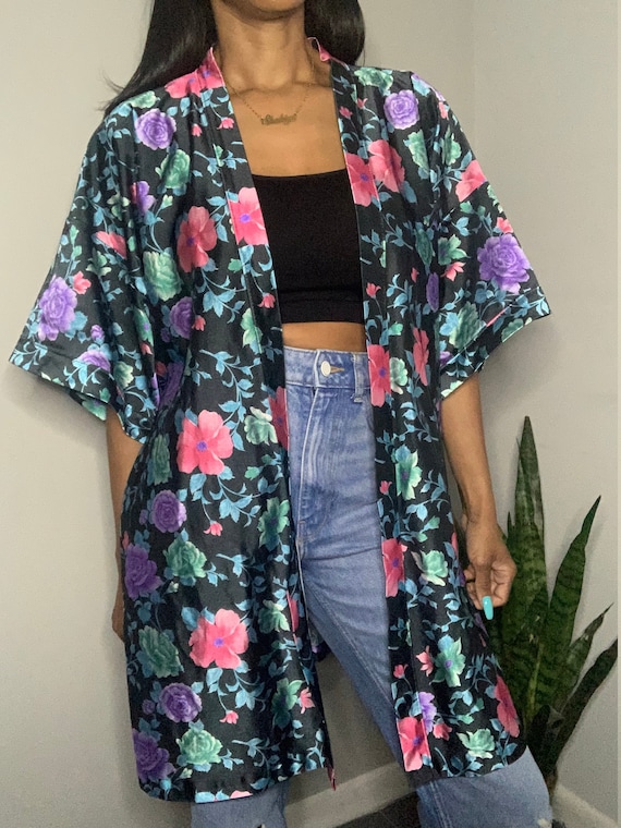 Vintage Floral Robe - image 1