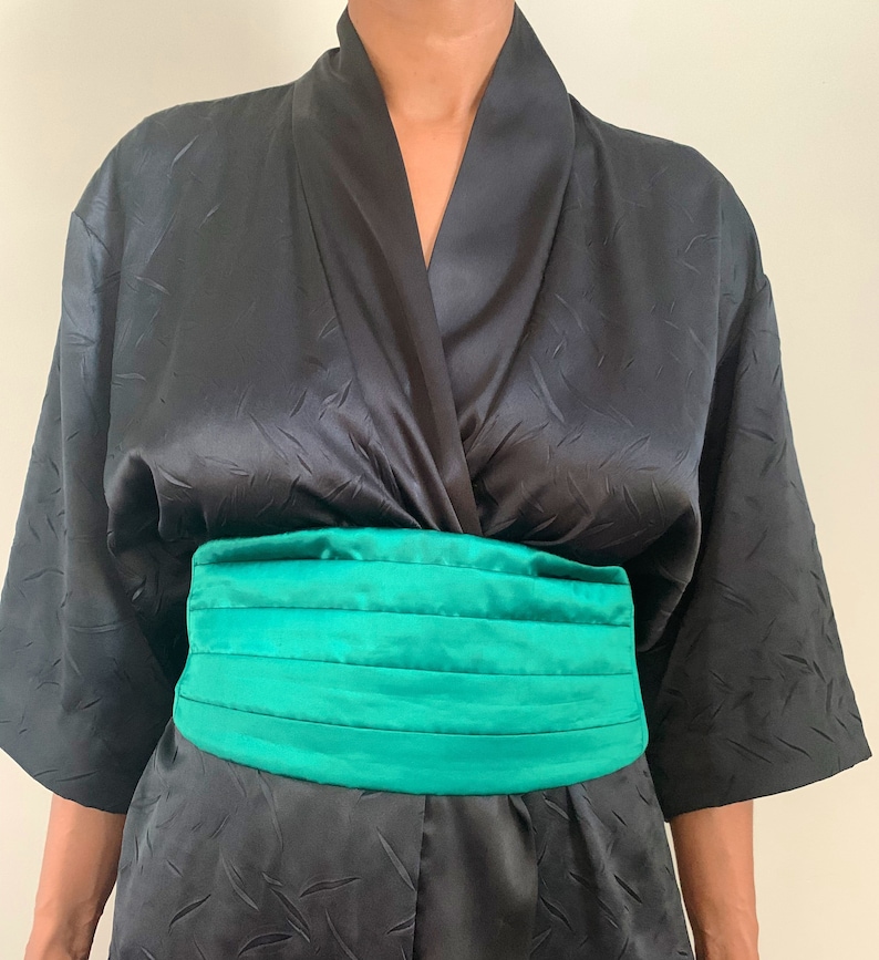 Vintage Emerald Green Cumber Bun Belt