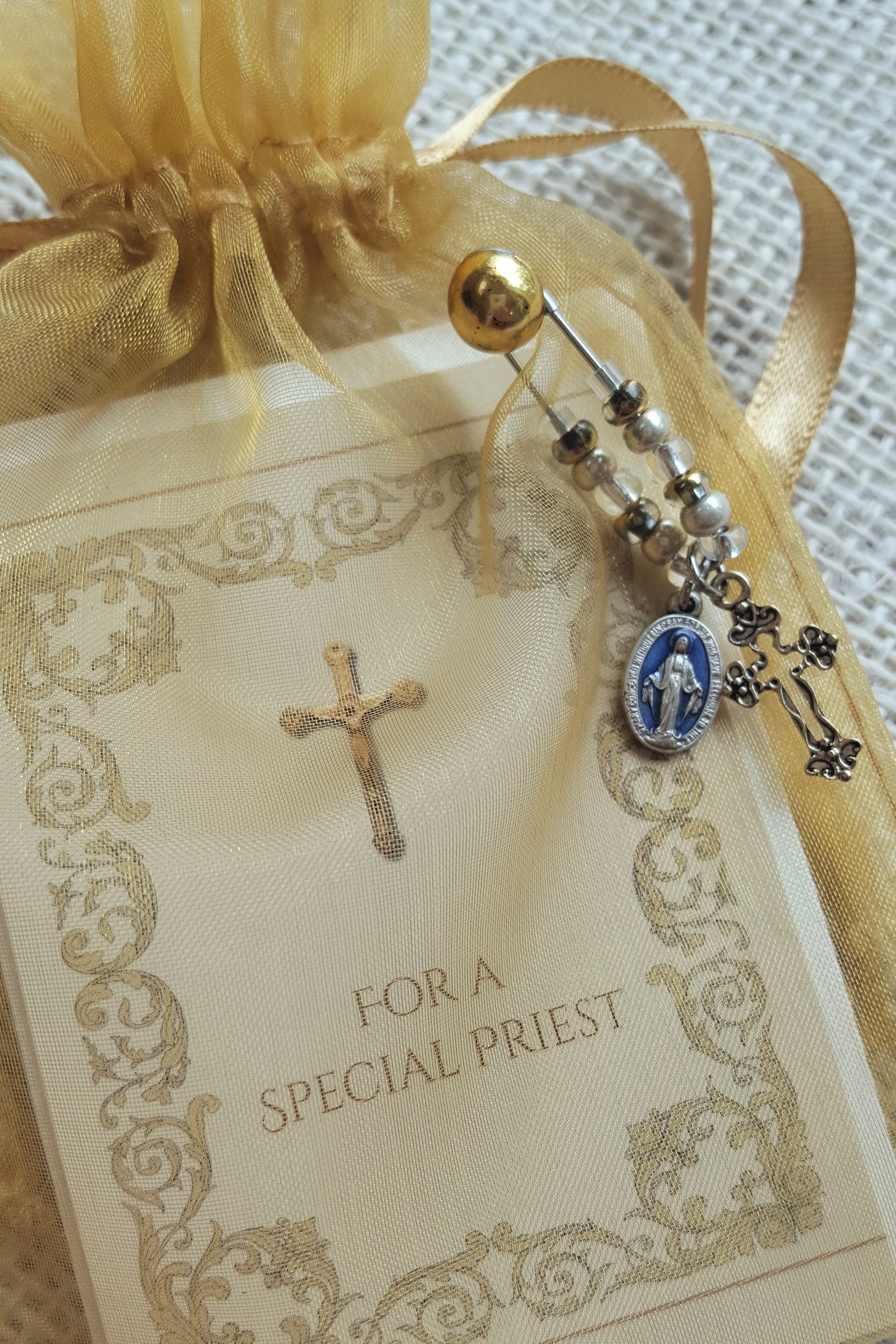 Catholic Spiritual Bouquet and Keepsake Pin special Priest Etsy