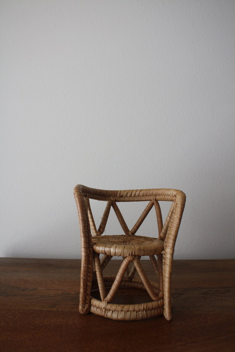 rattan doll chair
