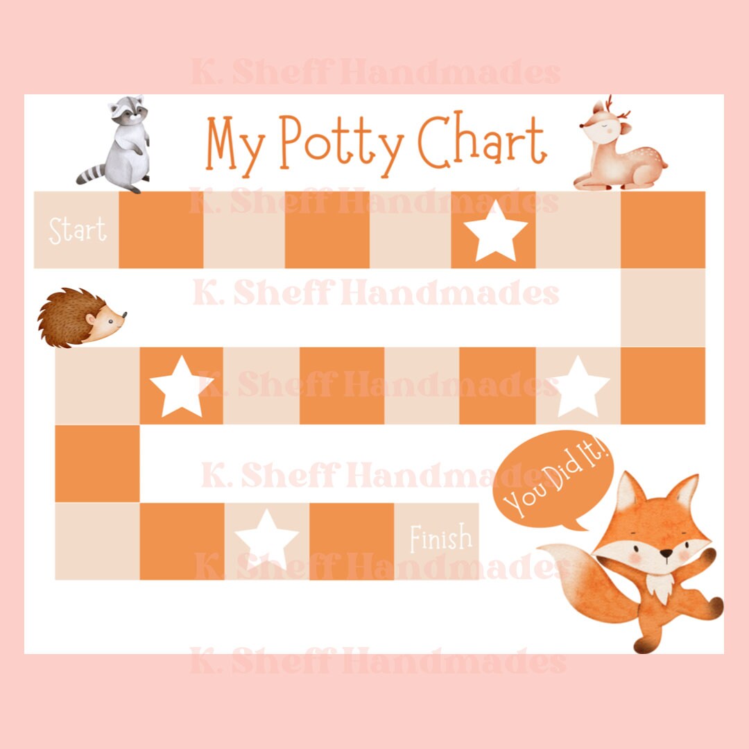Printable Potty Sticker Chart - Etsy