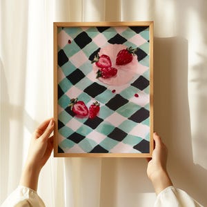 Cozy &quot;Lunch With Friends&quot; wall art print, Cute and whimsical Cottagecore Wall Decor UNFRAMED