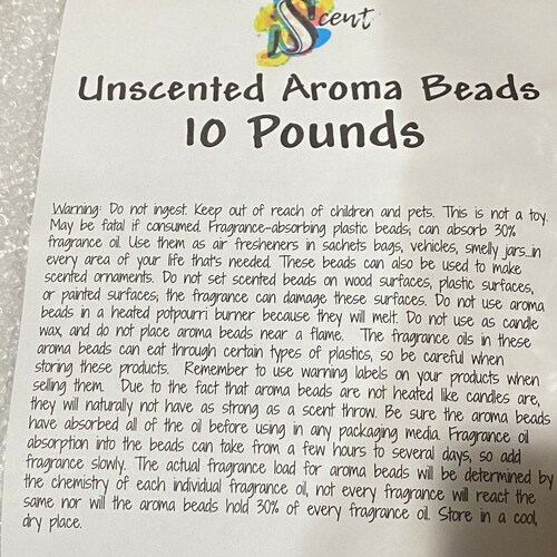 10lb Unscented Aroma Beads Aroma Bead Air Fresheners Car Air Etsy