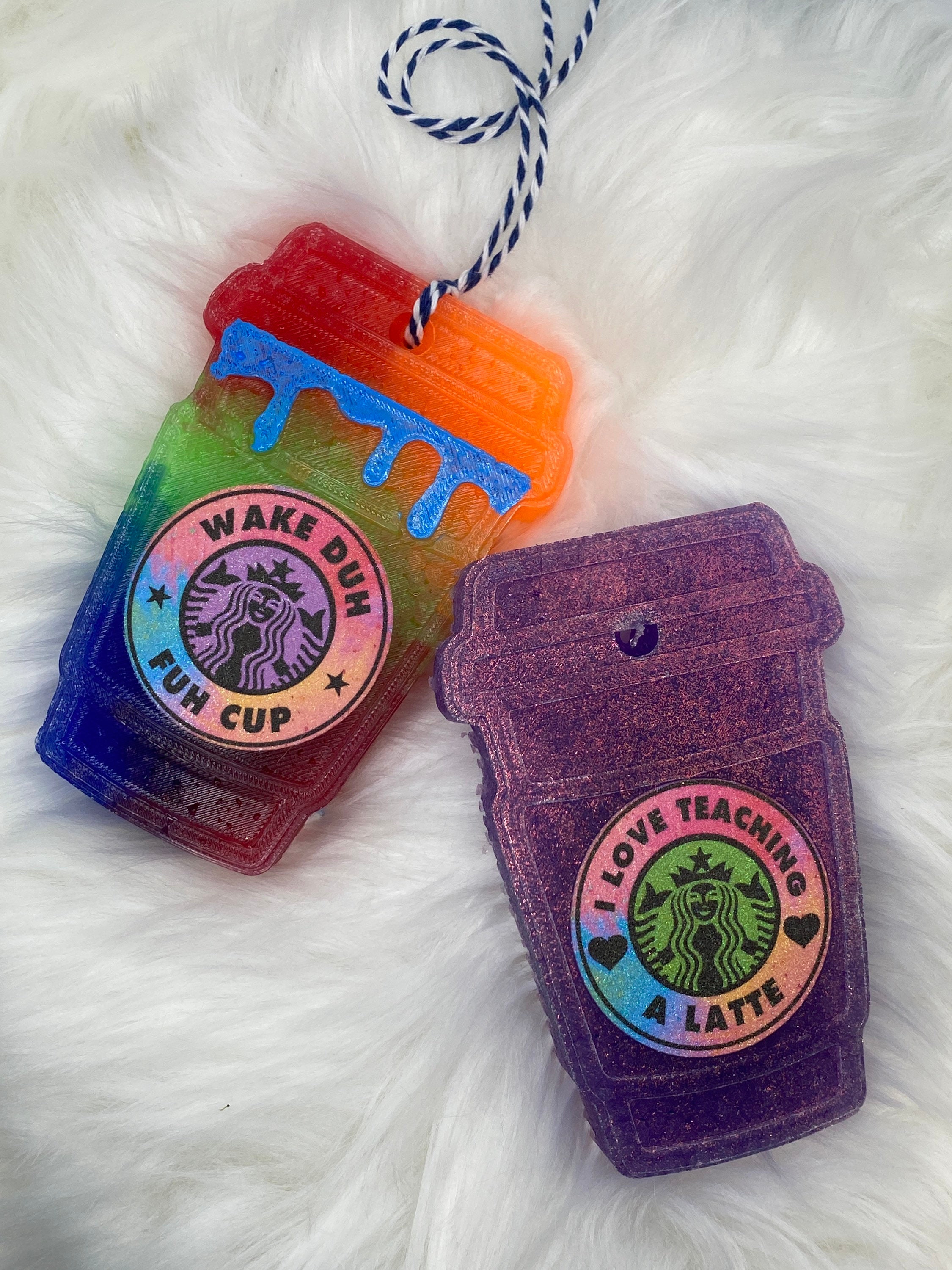 Coffee Cup Freshieners Latte Drip Cup Cardstock Freshieners Etsy