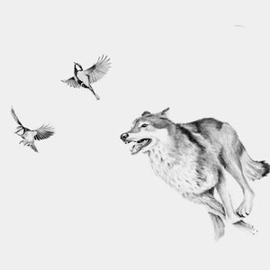 ロボとパジャロスのイラスト、レガロのアイデア、ブランコと黒人のディブジョ、動物の層、アート・コン・ラピス、ボスク、ニーブ