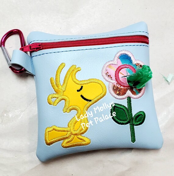 Woodstock Dog Poop Bag Holder, Woodstock Embroidered Poo Bag