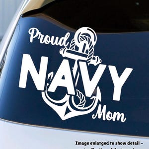 Proud Navy Parent decal- mom or dad; Vinyl Decal for Car Windows, Laptops, Water Bottles, etc. | US Navy, Sailor, Military pride