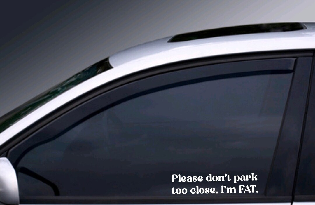 Please Dont Park Too Close Im Fat Decal Vinyl Decal for Car Windows ...