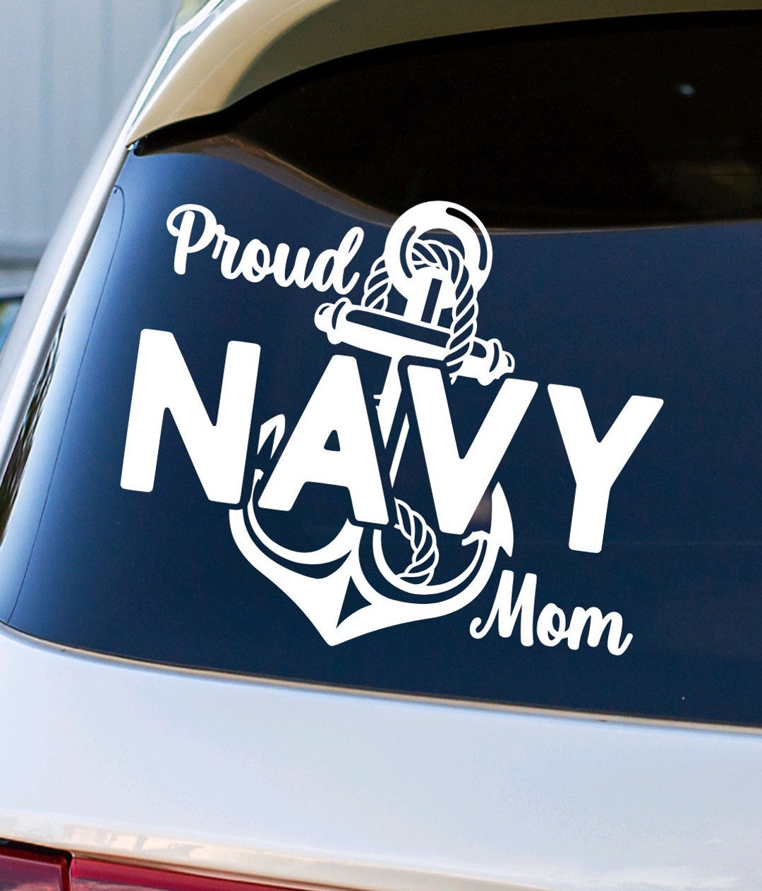 Proud Navy Parent Decal Mom or Dad Vinyl Decal for Car Windows, Laptops ...