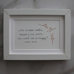 Oscar Wilde Quote - Watercolor Lettering, 4&quot; x 6&quot;