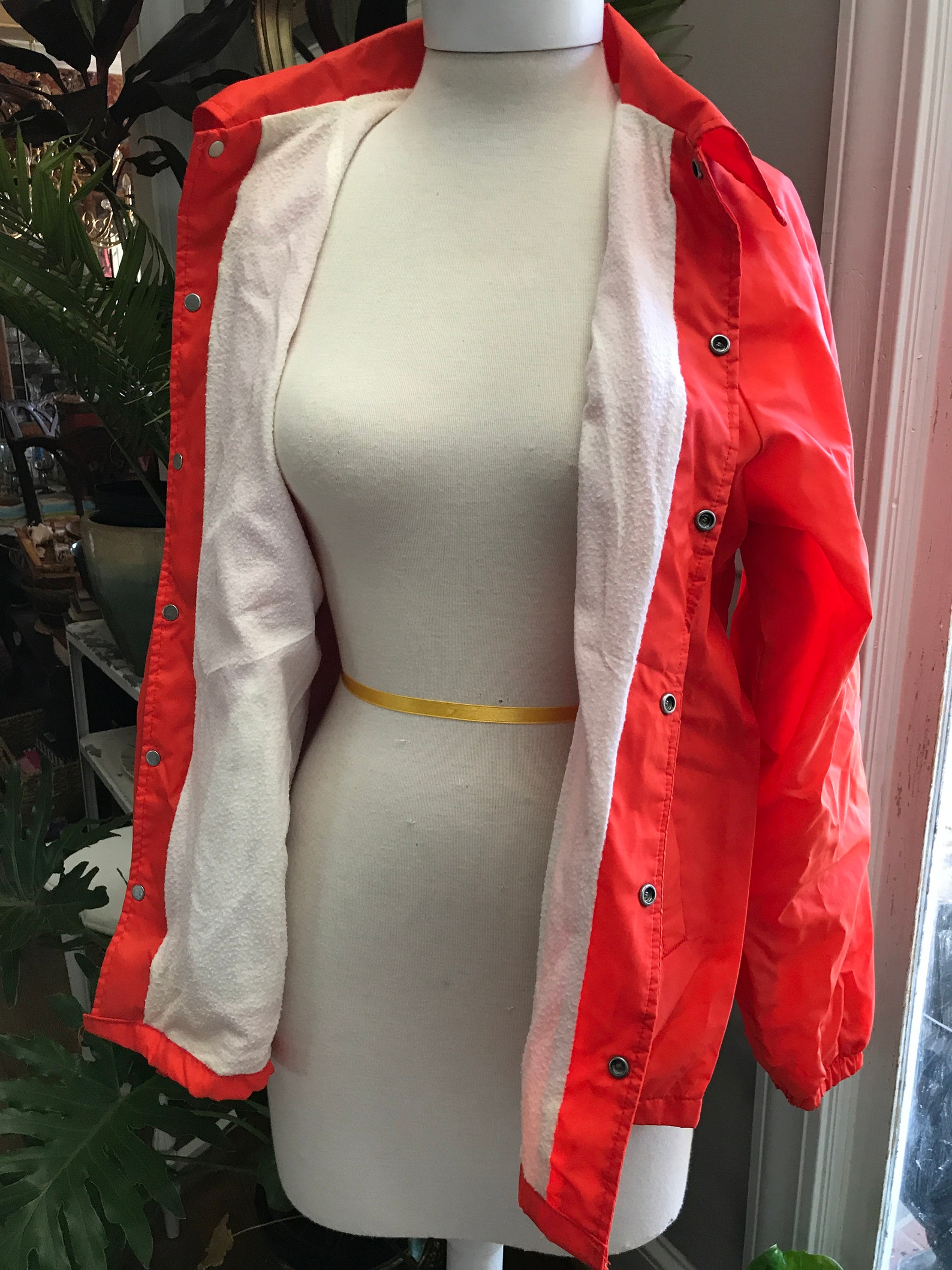 VTG 70s USA NYLON WOOLRICH SURFER JACKET HOT ROD WINDBREAKER 36” S