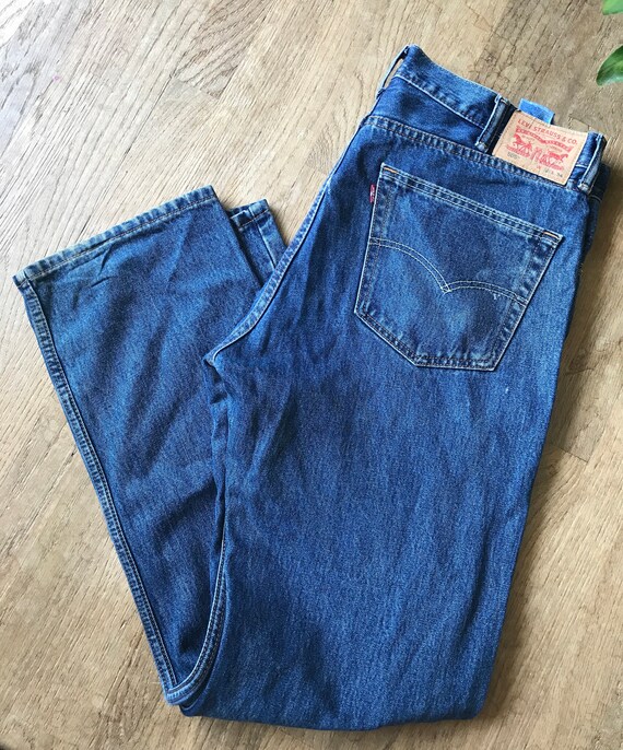 505 Dark Wash Denim Jeans 38W 34L 