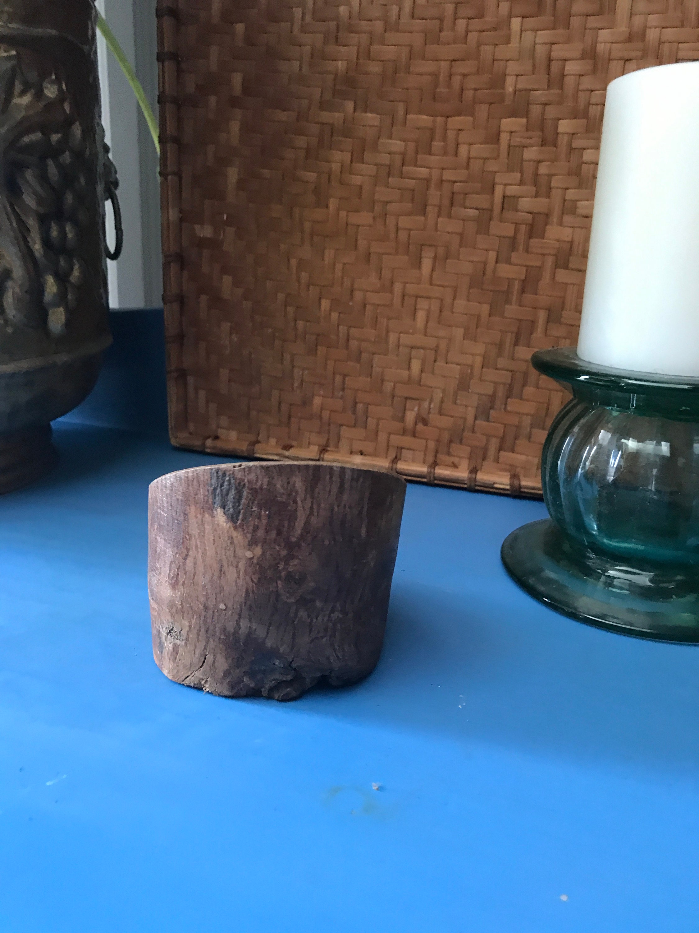 Rustic Wood Log Pencil Holder Boho Office Decor Vintage Etsy